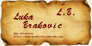 Luka Braković vizit kartica